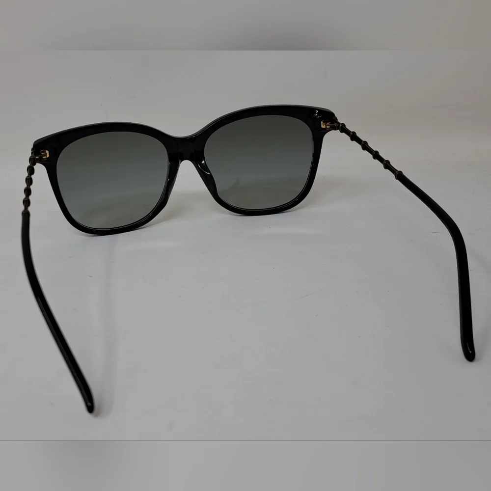 Gucci Sunglasses GG0655SA 001 Black Gold Grey Full Rim Square 56MM 56-17-150 - Picture 11 of 16